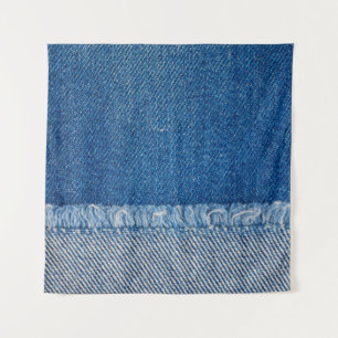 Tapete De Parede Tecido Jeans azuis Fundo, textura Denim