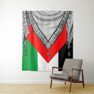 Tapete De Parede Tecido Tradicional do Keffiyeh Scarf Palestino
