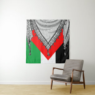 Tapete De Parede Tecido Tradicional do Keffiyeh Scarf Palestino