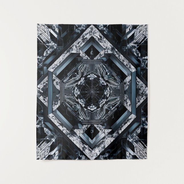 Tapete De Parede Tecnologia de Abstrato moderna: Geo-Cyberpunk ZX-9 (Frente)