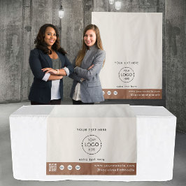 Tapete De Parede Tela para Loja Pop Up Código QR Logotipo Fornecedo