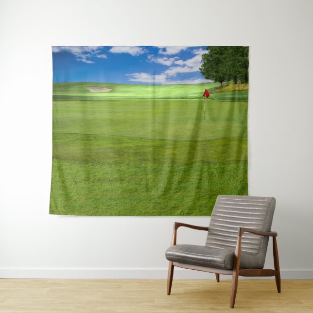 Tapete De Parede Tema de Campo de Golfe Personalizável ao Fundo (In Situ (Horizontal))