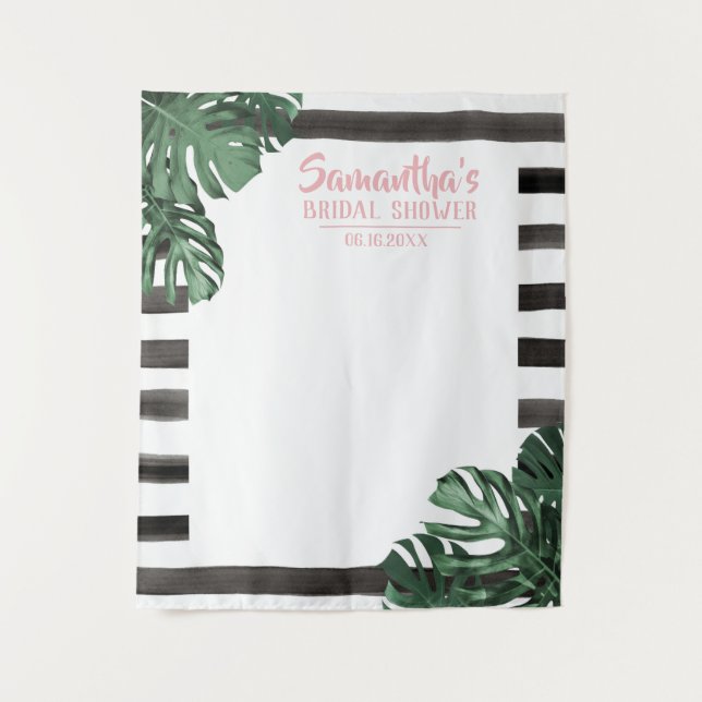 Tapete De Parede Tema Tropical de Noiva e Despedida de Solteira (Frente)