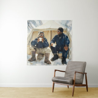 Tapete De Parede Tenzing Norgay Edmund Hillary Conquistando o Evere