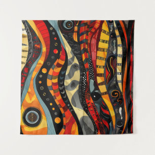 Tapete De Parede Teoria da Arte de Padrão Tribal Africano