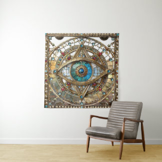 Tapete De Parede Terceiro Olho Vidro da Janela Ornamentado