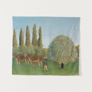 Tapete De Parede Terra de pastagem (O Pasto), Henri Rousseau, 1910