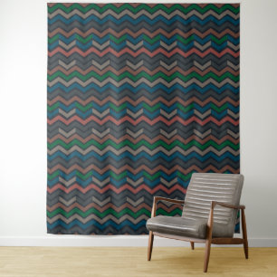 Tapete De Parede Terra Escura Florestas Zigzag Chevron