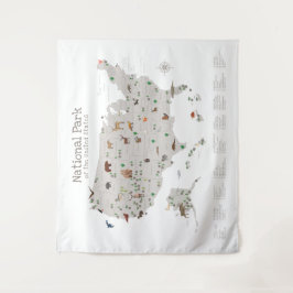 Tapete De Parede Terra Tone National Park Map Woodland Nursery