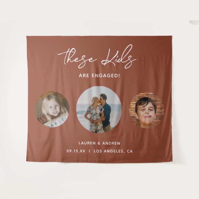 Tapete De Parede Terracotta Calliografia - Festa de noivado (Frente (Horizontal))