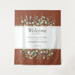Tapete De Parede Terracotta Eucalyptus Wedding Welcome