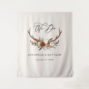 Tapete De Parede Terracotta rustic stag floral party decor