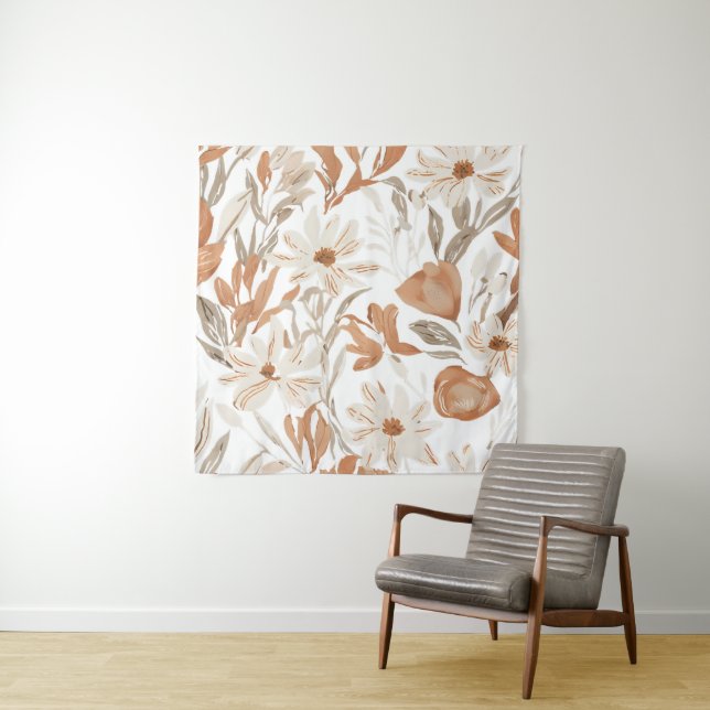 Tapete De Parede Terracotta Wildflower Rustic Boho Wang Hang (In Situ)