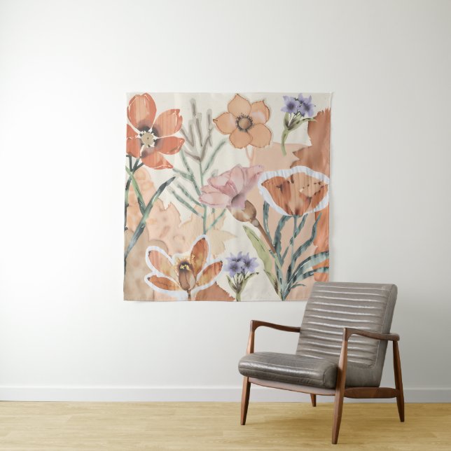 Tapete De Parede Terracotta Wildflower Rustic Boho Wang Hang (In Situ)