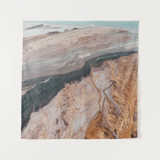 TAPETE DE PAREDE TERRAS DE COROA E CINZA