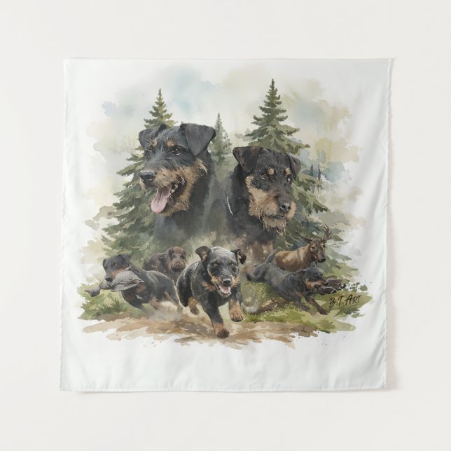 Tapete De Parede Terriers de Caça Alemães (Frente)