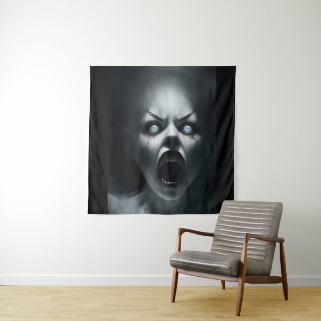 Tapete De Parede Terrifying Screaming Specter Wallpaper (In Situ)
