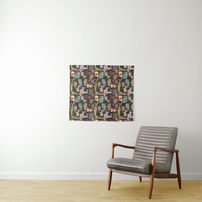 Tapete De Parede Teste padrão africano dos animais (In Situ (Horizontal))