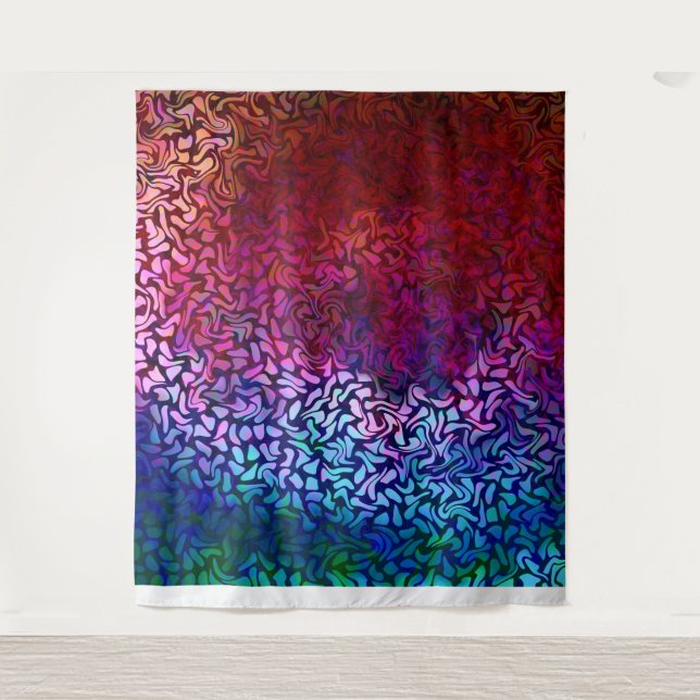 Tapete De Parede Teste padrão radial do redemoinho multi - (Frente)