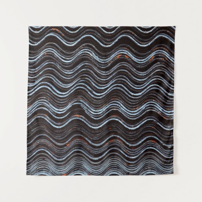 Tapete De Parede Têxteis com listras brancas e vermelhas (Frente)