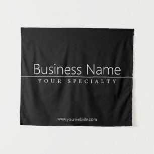 Tapete De Parede Texto branco elegante simples no preto