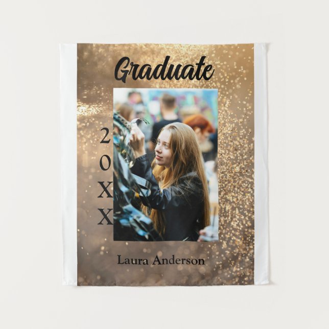 Tapete De Parede Texto de classe de nome de adição de graduação de  (Frente)