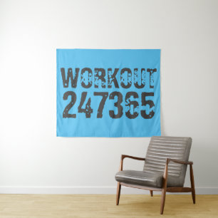 Tapete De Parede Texto desgastado e riscado Treino 247365 azul