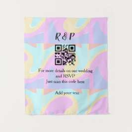 Tapete De Parede texto do código q r rsvp do site de casamento adic
