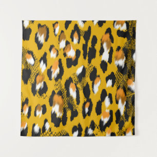 Tapete De Parede Texto do Leopardo Fundo de Impressão de Animais