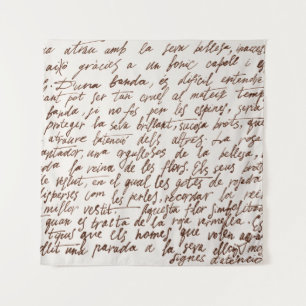 Tapete De Parede Texto impresso a tinta marrom não legível por abst