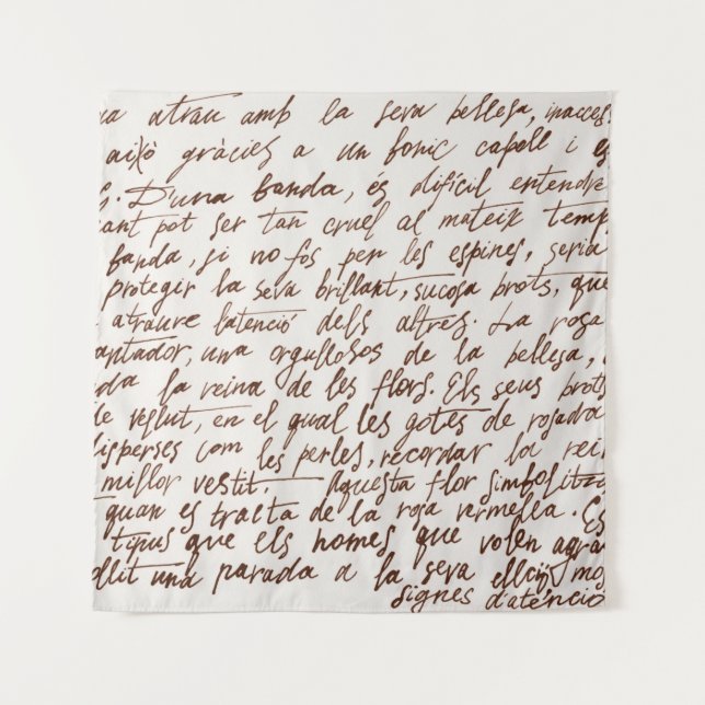 Tapete De Parede Texto impresso a tinta marrom não legível por abst (Frente)