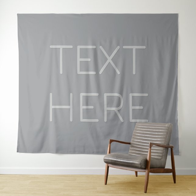 Tapete De Parede Texto simples com aparência tridimensional | Cinza (In Situ (Horizontal))