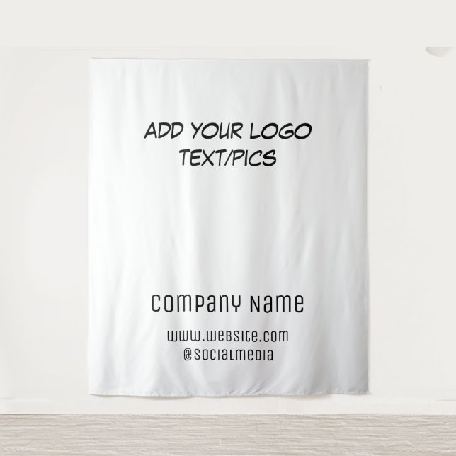 Tapete De Parede texto simples e elegante com nome da empresa perso (Frente)