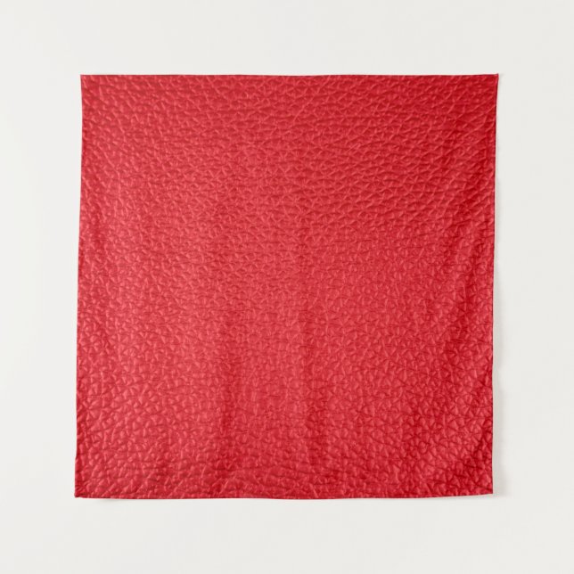 Tapete De Parede Textura de couro vermelho (Frente)