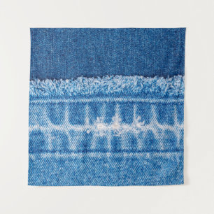 Tapete De Parede Textura de denim de jeans azuis