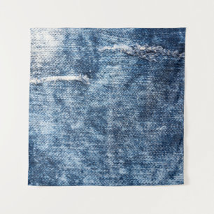 Tapete De Parede Textura de Denim: fundo azul de jeans.