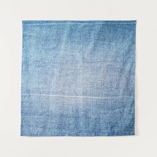 Tapete De Parede Textura de jeans de denim azul (Frente)