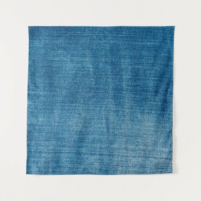 Tapete De Parede textura de jeans de ganga azul de perto. jeans de  (Frente)