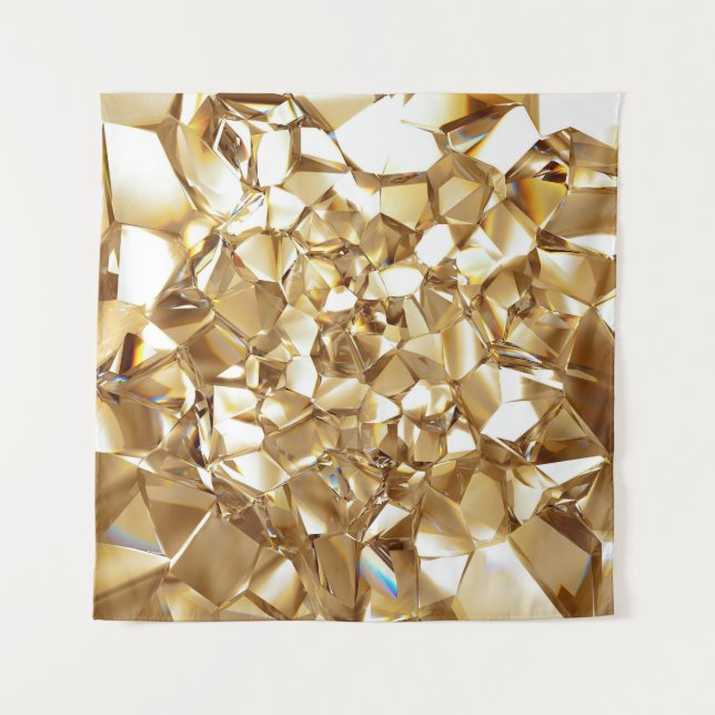 Tapete De Parede Textura de ouro de abstrato de 3D. (Frente)