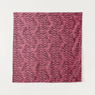 Tapete De Parede Textura de suéter, roxo de cereja.