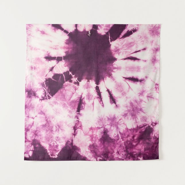 Tapete De Parede Textura de Tie Dye Batik Roxo (Frente)