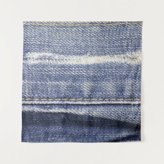 Tapete De Parede Textura dos jeans: fundo denim. (Frente)