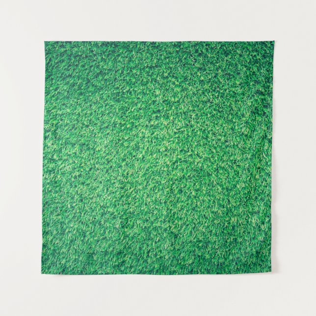 Tapete De Parede Textura verde de grama de campo (Frente)