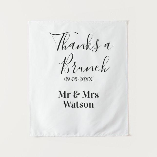 Tapete De Parede Thanks a brunch post wedding name date simple  (Frente)