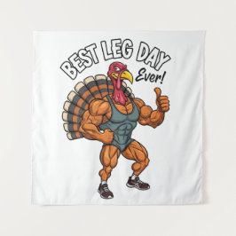 Tapete De Parede Thanksgiving Leg Day Wood Tapestry