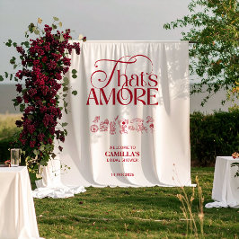 Tapete De Parede That’s Amore Red hand drawn Bridal Shower