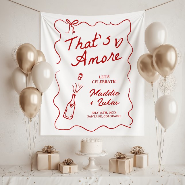 Tapete De Parede That's Amore Italian Theme Rehearsal Dinner Sign (Criador carregado)
