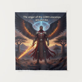 Tapete De Parede 'The Angel of the LORD encamps around me' Tapestry