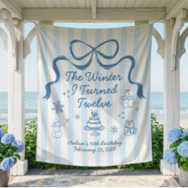 Tapete De Parede The Winter I turned 12 Birthday Banner 