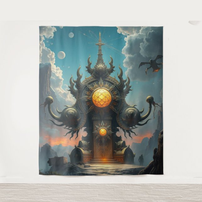 Tapete De Parede „Thron der Götter – Sitz der himmlischen Macht“ (Frente)